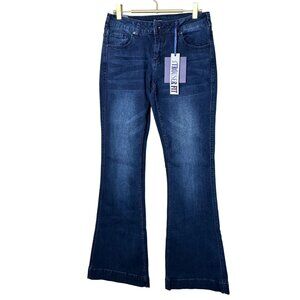 Just Tuff‎ Trouser Bootcut Jeans Womens 27 Tall Dark Wash Cowgirl Western Rodeo